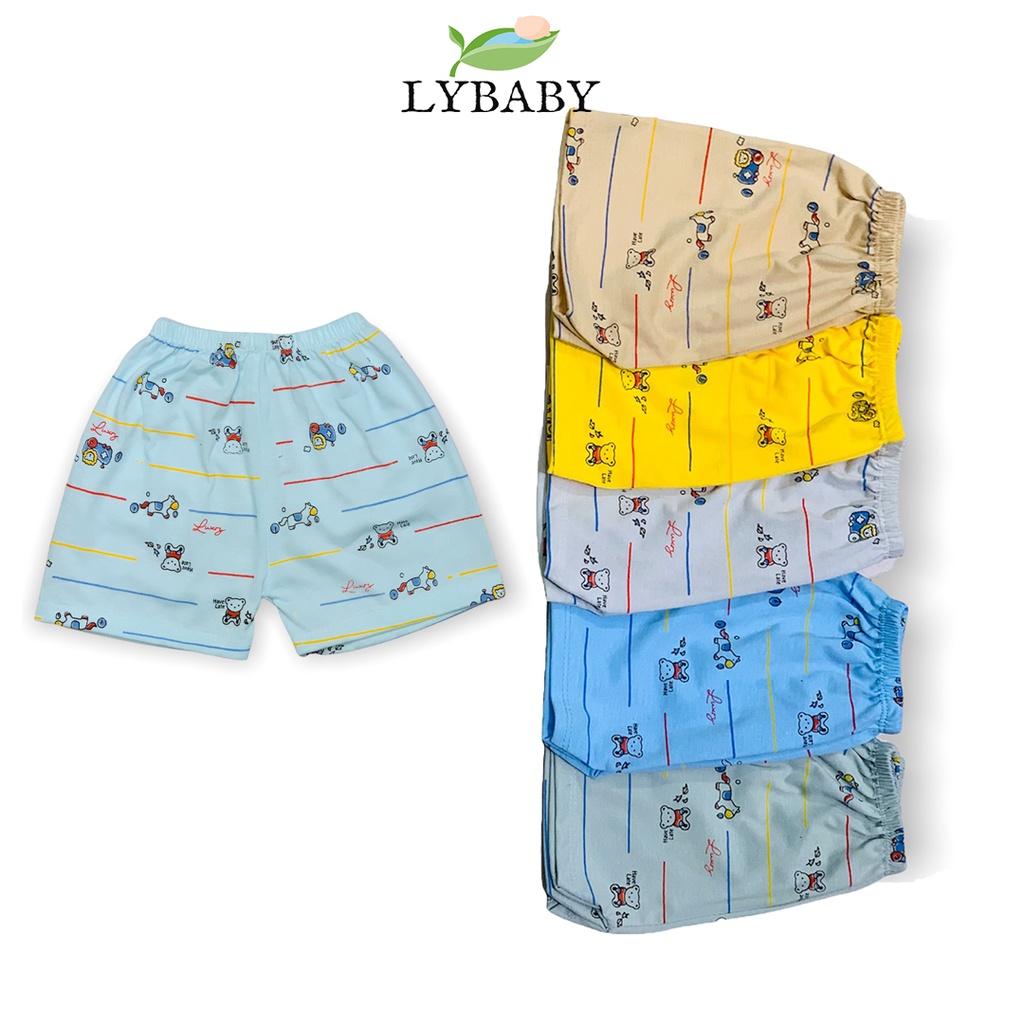 Quần Đùi Chục LYBABY Chất Cotton Cho Bé Gái Bé Trai Quần Chục Đùi Họa Tiết QC08