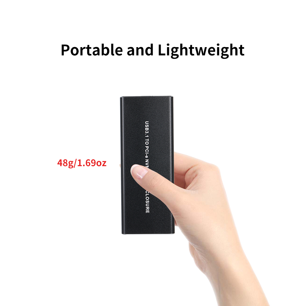 USB 3.1 PCI-E NVMe SSD Type-C. Ổ cứng ngoài bằng nhôm M.2 10 Gbps