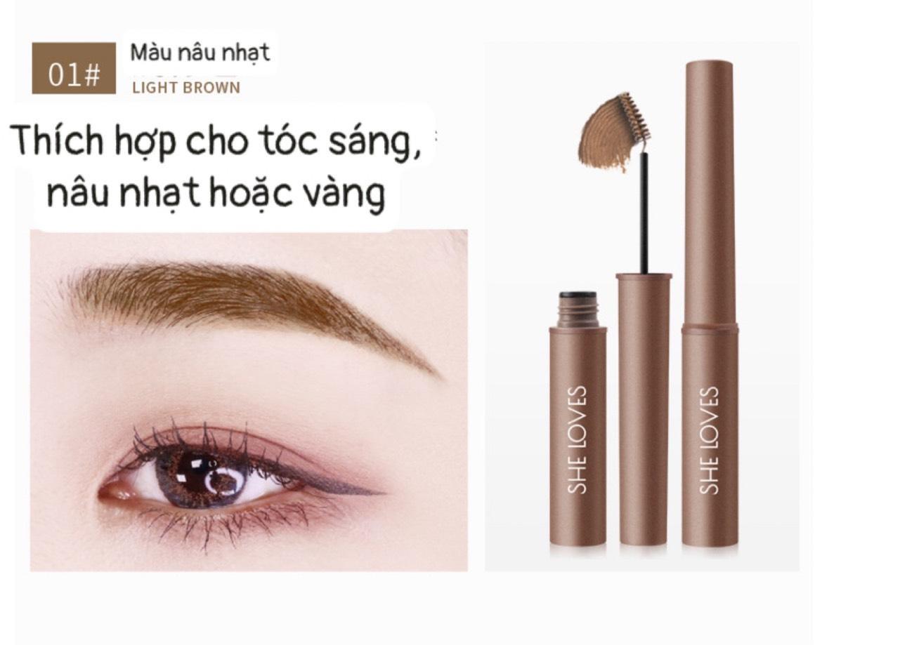 Mascara chuốt lông mày đầu cong Sheloves Eyebrow Cream dành cho Makeup trang điểm chuyên nghiệp - Hity Beauty