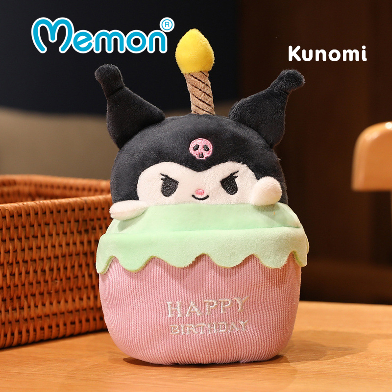 Gấu Nhạc Bánh Kem Chúc Mừng Sinh Nhật ( Phát Nhạc Happy Birthday Có Đèn ) 22cm Cao Cấp Memon