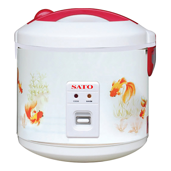 Nồi Cơm Điện SATO S18-86D (1.8L) - Trắng Đỏ - Hàng chính hãng