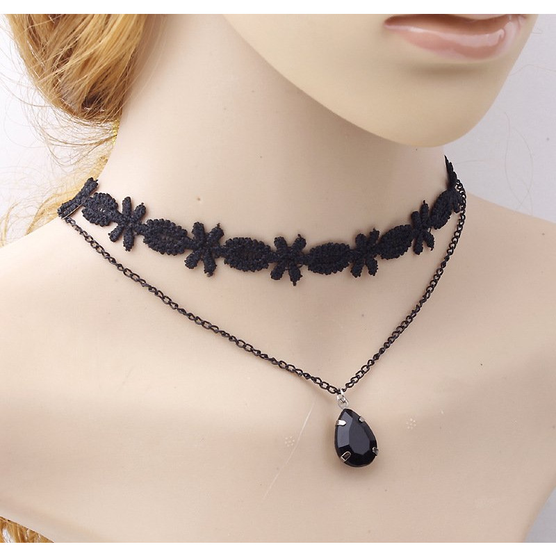 Dây chuyền choker giọt nước BHDC231