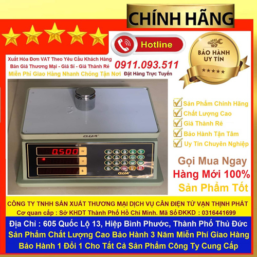 Cân Điện Tử Tính Tiền QUA 832 nhỏ