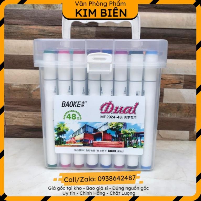 ️sỉ vpp,sẵn hàng️ Bút dạ màu cao cấp Marker 2 đầu BaoKe MP 2924 - VPP Kim Biên