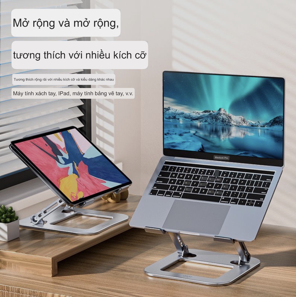 Giá đỡ Laptop , Máy Tính  NP-T4 Hợp Kim Nhôm Cao Cấp - Hàng chính hãng
