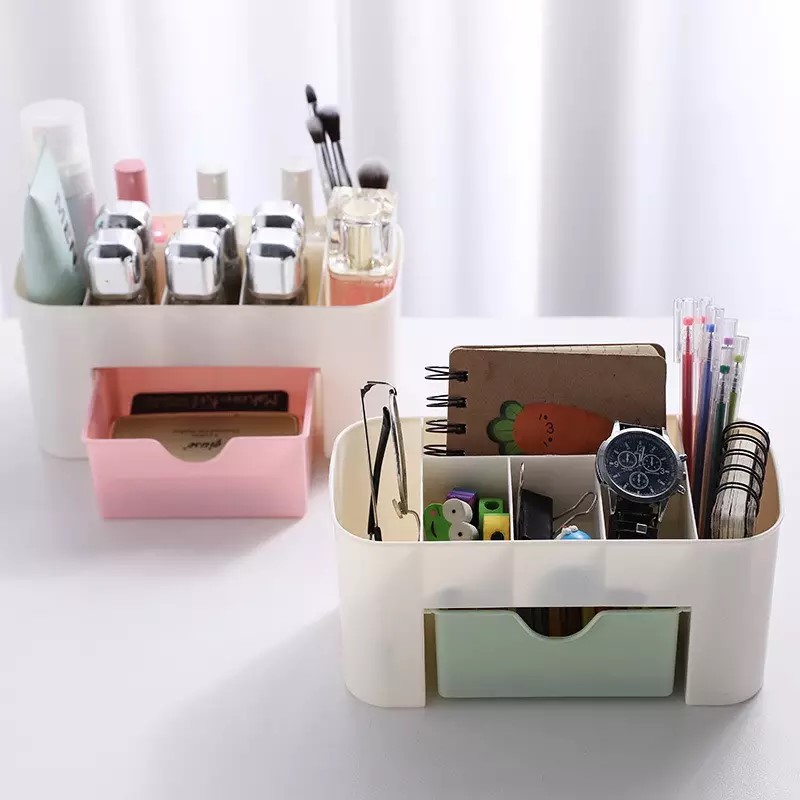 Kệ nhựa đựng mỹ phẩm mini có ngăn kéo HT707 - Giao Ngẫu Nhiên