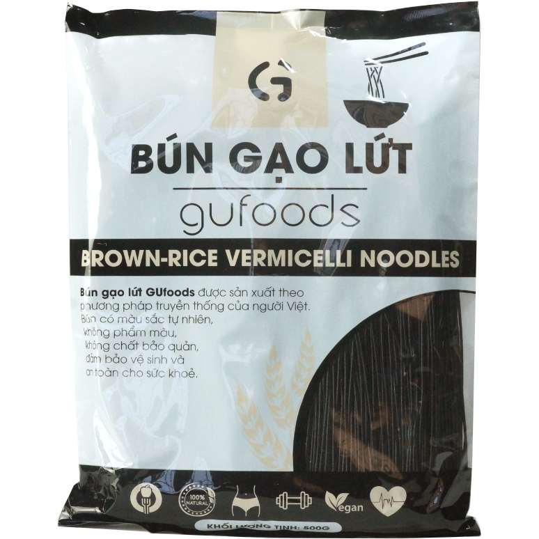 Bún gạo lứt đen ăn kiêng GUfoods (Gói 500g)