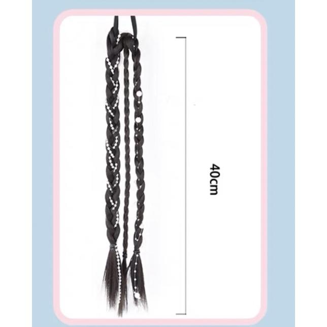 Tóc giả con rết đính hạt phong cách hàn quốc - Maben