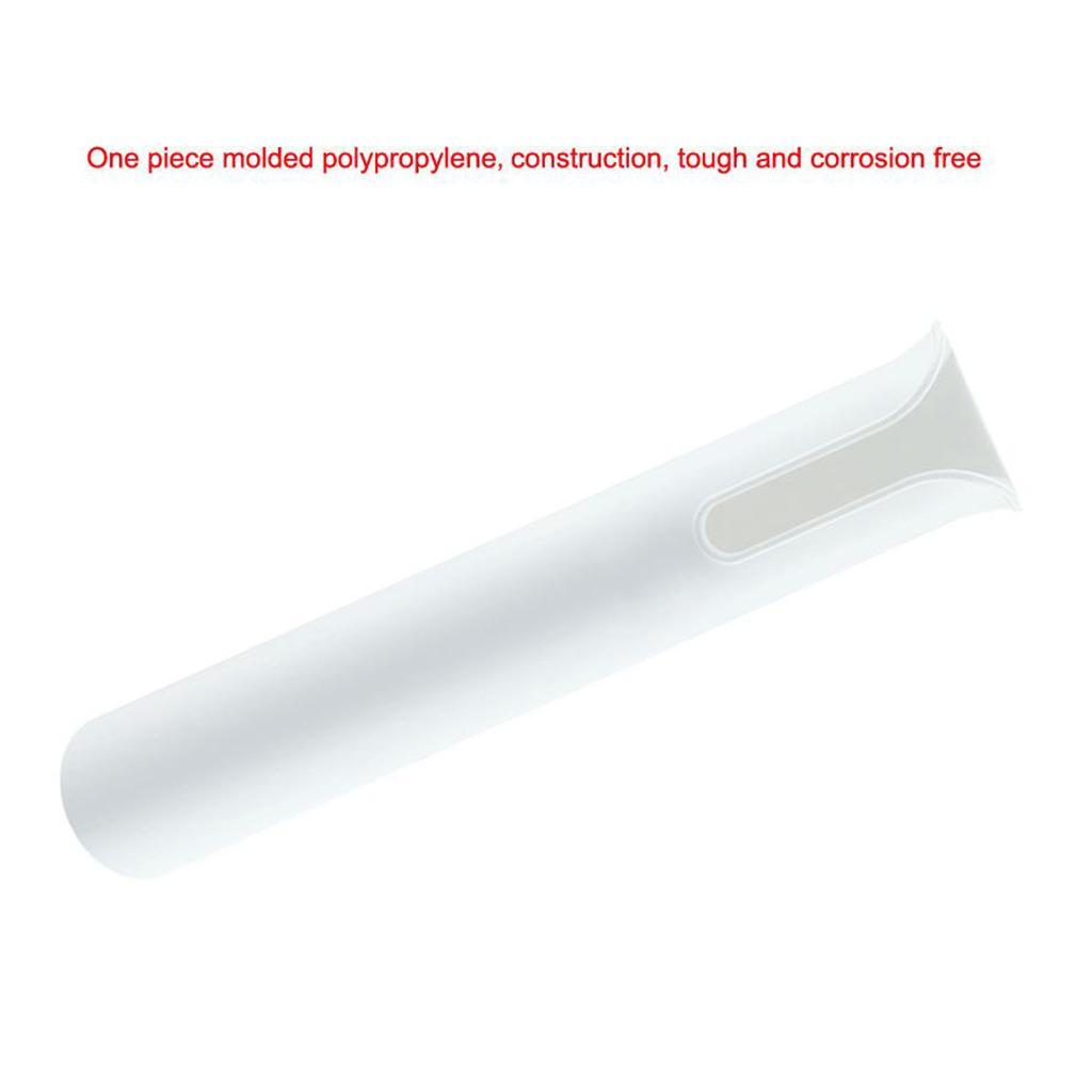 Plastic Fishing Rod Holder Boat Yacht 1 Pole Tube Rack Stand Bracket White