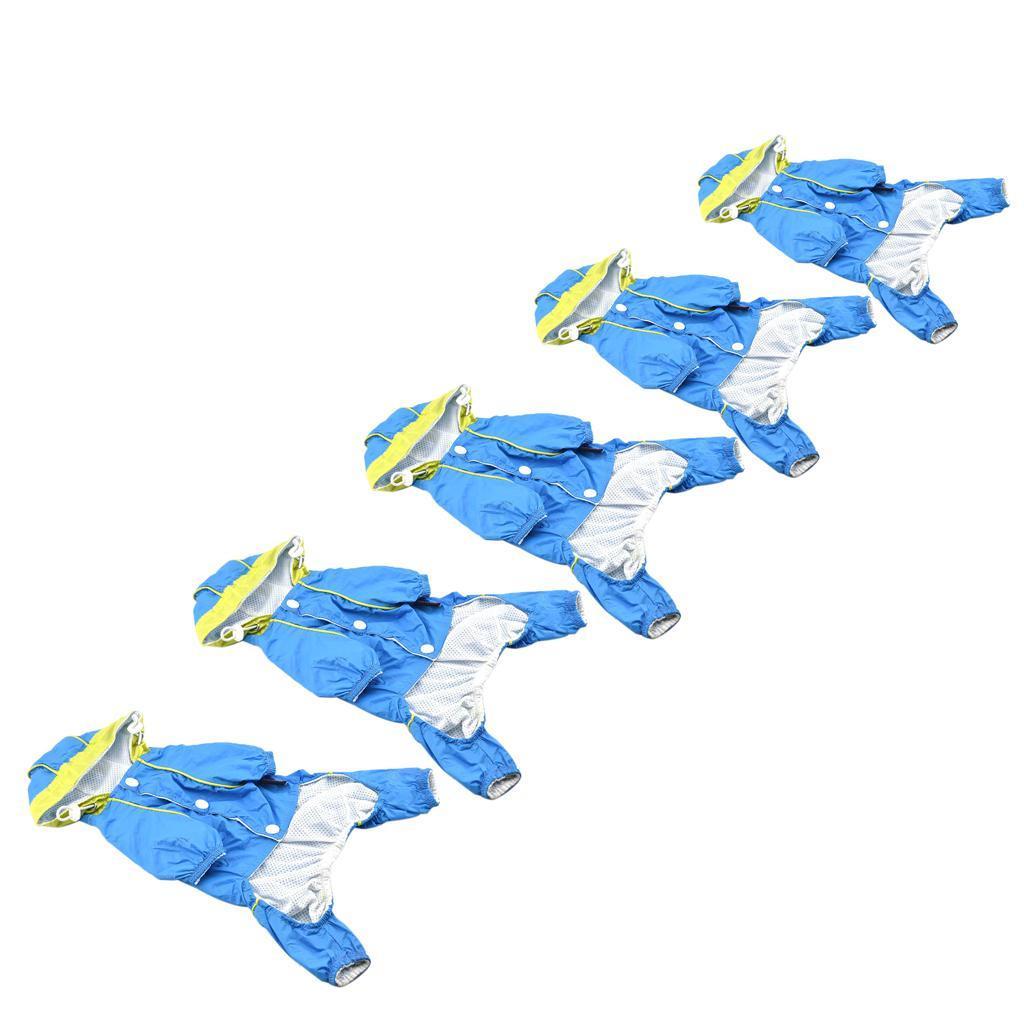 Waterproof Four Legs Clothing Dog Raincoat Jacket Coat