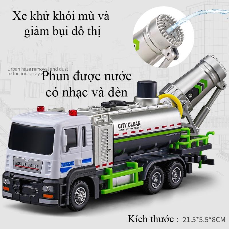 Đồ chơi xe ô tô phòng chống dịch bệnh, khử khuẩn bảo vệ môi trường phun được nước có nhạc và đèn