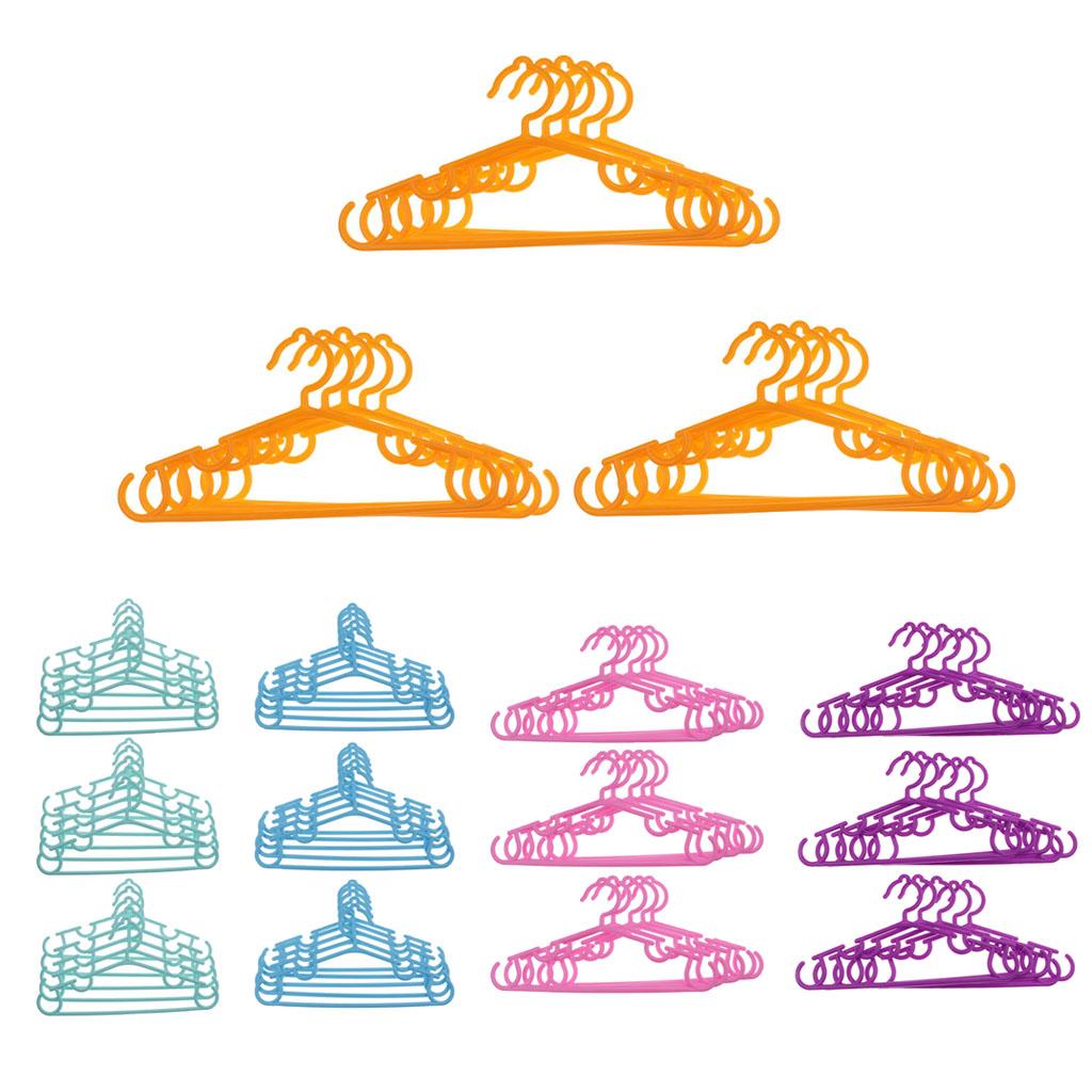 Plastic Coat Clothes Garment Trousers Hangers for Kids Baby Yellow