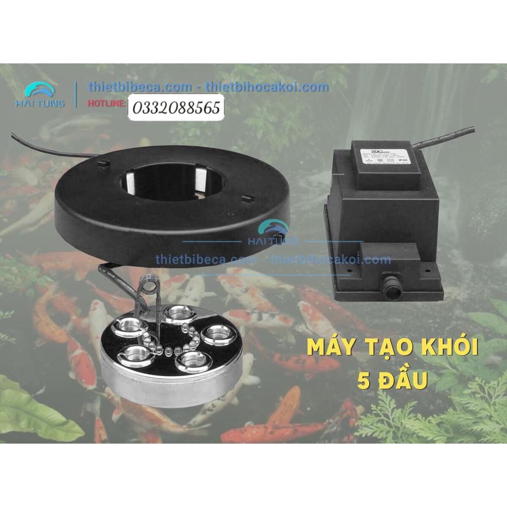 Máy tạo khói thủy sinh 3 đầu -5 đầu -10 đầu có đèn đổi màu, bộ phun khói tiểu cảnh