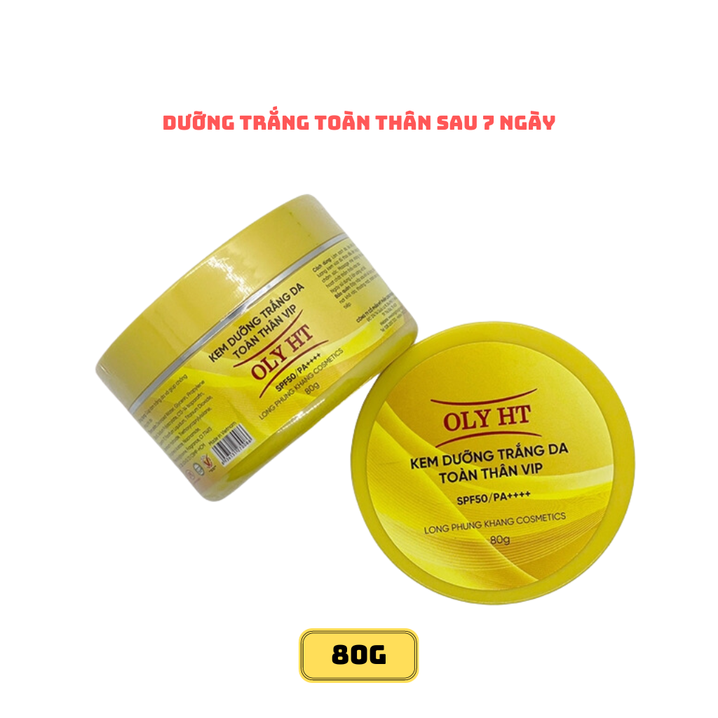 Kem Body Dưỡng Trắng Da Toàn Thân VIP Vàng OLY HT Chính Hãng 80g