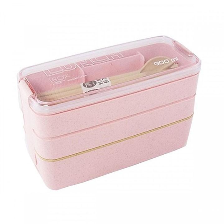 HỘP CƠM 3 TẦNG LÚA MẠCH LUCH BOX 900ML