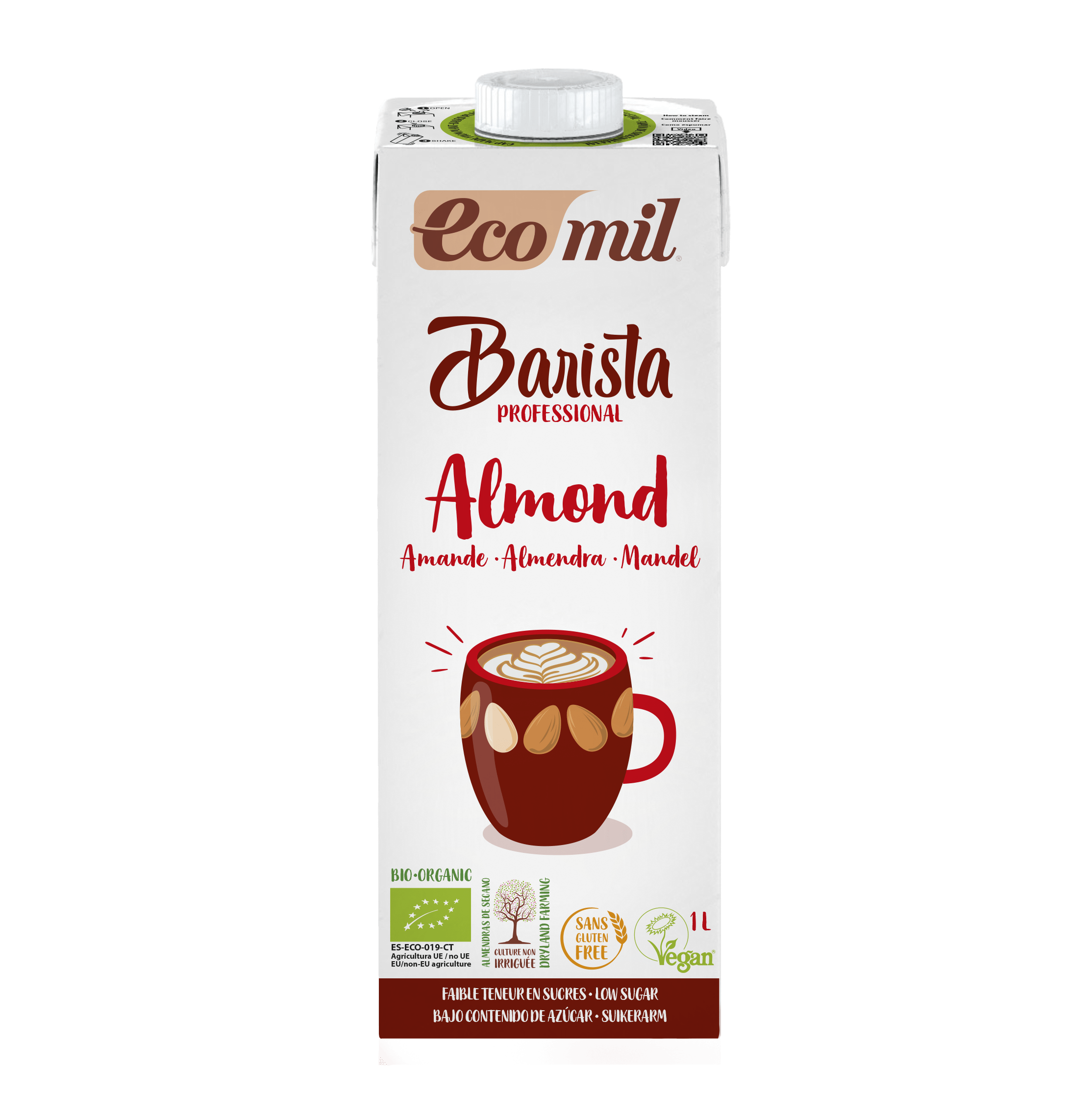 Sữa Barista Ecomil Hữu Cơ 1L - Yến Mạch, Hạnh Nhân, Dừa - Organic Barista Milk No Added Sugar Oat, Almond, Coconut