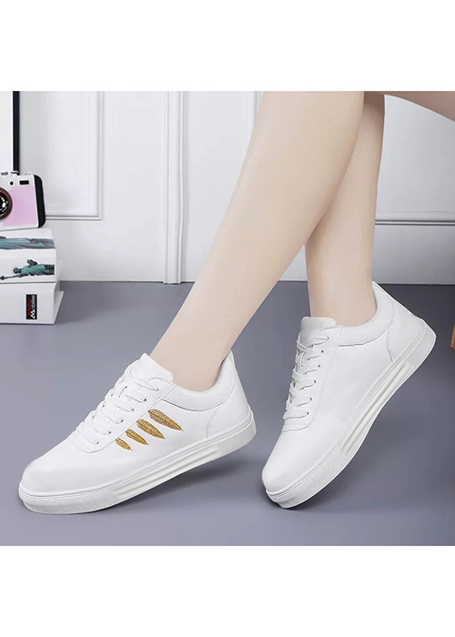 Giày Bata Độn Đế Thêu Lá vàng - BT293