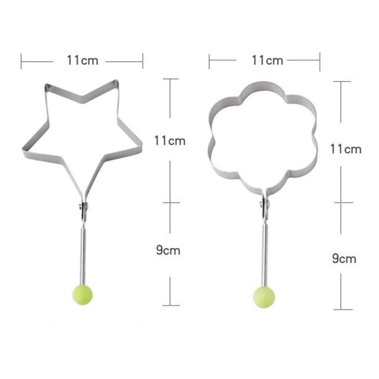 Bộ khuôn rán trứng 4 hình dễ thương