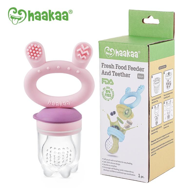 Túi nhai ăn dặm, chống hóc cho bé Haakaa. Chất liệu silicone cao cấp, an toàn. Không chứa BPA, PVC và phthalate