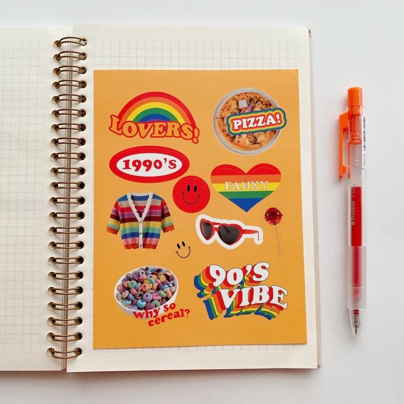 Tấm sticker INS style retro cổ điển