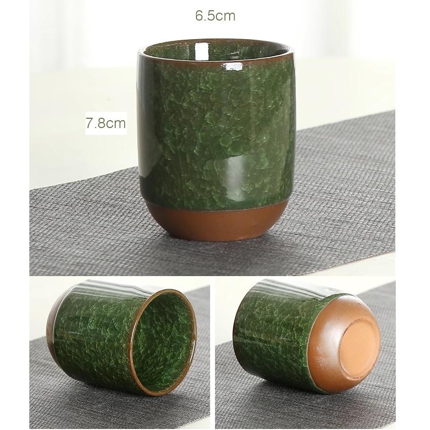Cốc sứ uống trà, ly sứ uống trà men ngọc 180ml hàng dày đẹp