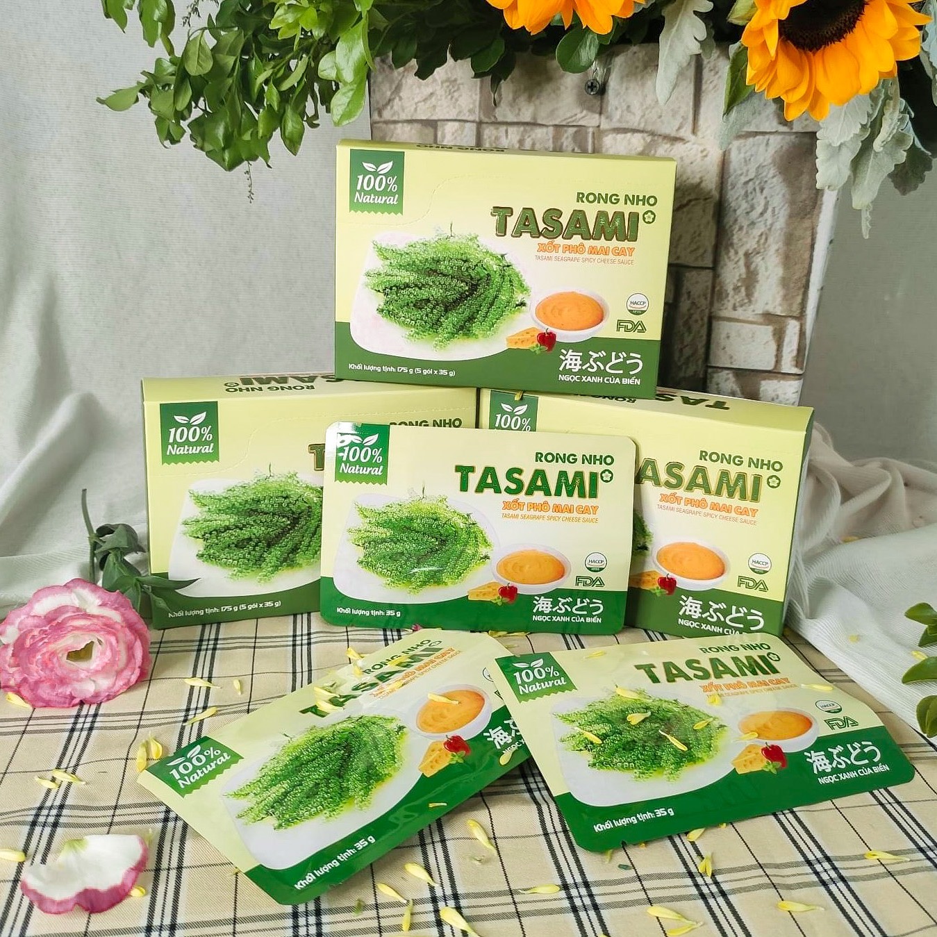Rong Nho Tách Nước Tasami Kèm Xốt Phô Mai Cay - Hộp 175g