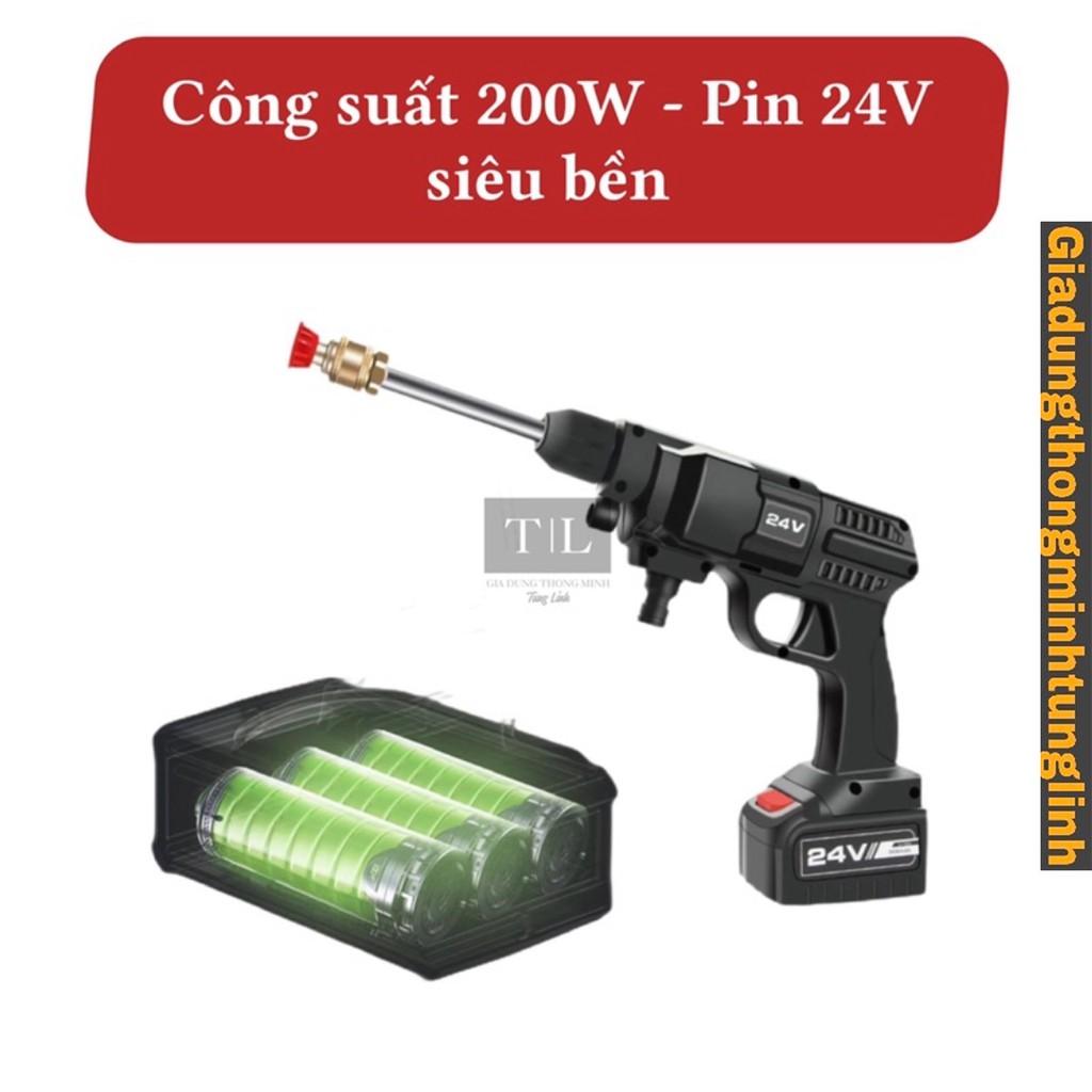 Máy Tăng Áp Lực Nước Vòi Phun Rửa Xe - Tăng áp lực nước từ 3 đến 5 lần, 3 chế độ phun linh hoạt, ABS