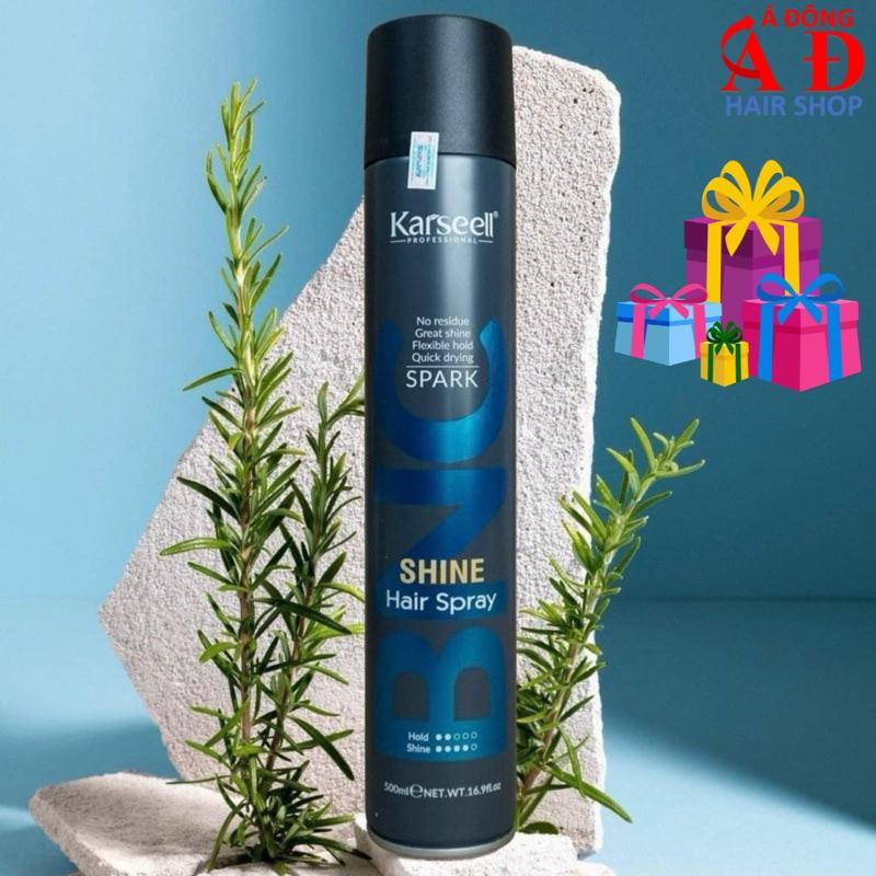 Dưỡng Chất Xịt Bóng tóc Karseell Sparkler Shine Hair Spray giữ nếp nhẹ 500ml