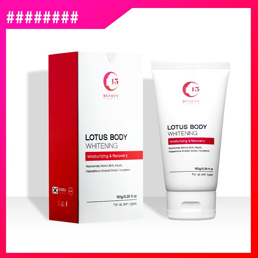 Kem Dưỡng Thể Ban Ngày Dưỡng Trắng, Bật Tone Sau 2 Tuần Lotus Body Whitening 150g C13 Cosmetics Thu Trang