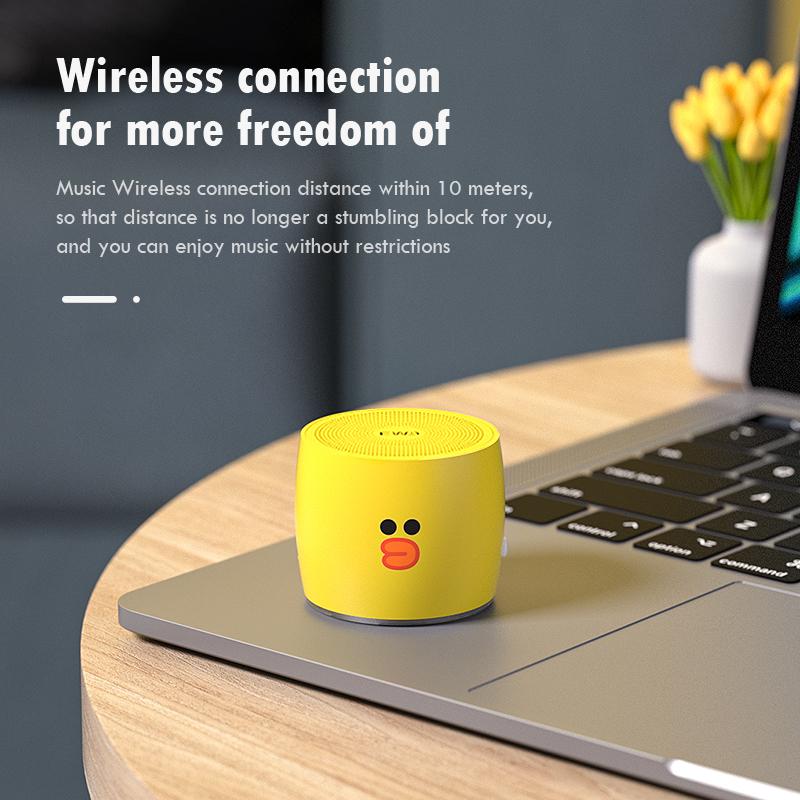 Line Line A103 Loa Bluetooth không dây 5.0 USB Bass Bass Super Long Loa kim loại Điện tử di động Màu vàng: A103-Rabbit