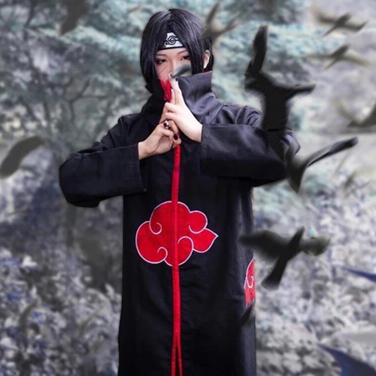 XẢ KHO - Áo Choàng Hóa Trang Nhân Vật Anime Akatsuki Itachi - mẫu mới