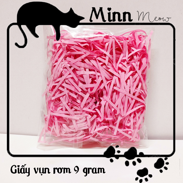 [9 Gram] Giấy vụn giấy rơm trang trí lót hộp quà hoặc túi giấy - giảm sốc món quà - Minn Meow