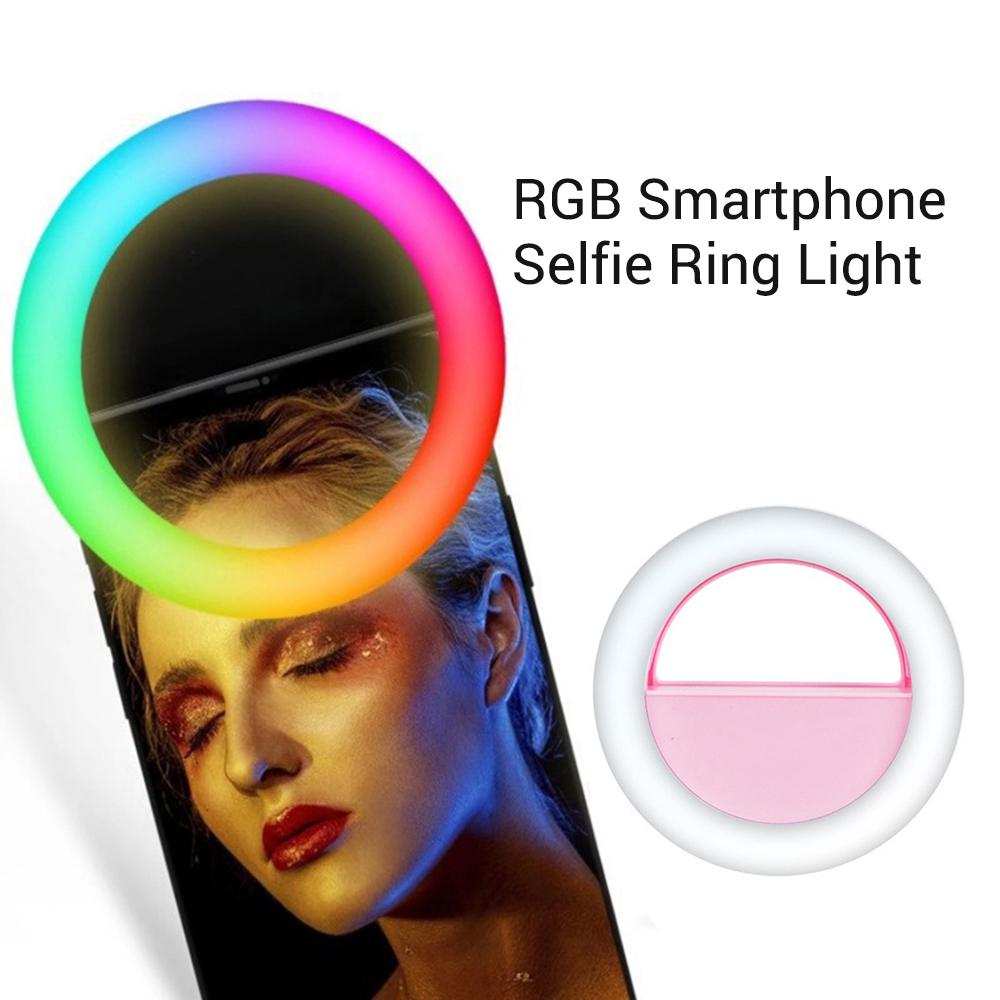 Selfie Ring Light RGB LED Tích hợp pin sạc cho điện thoại thông minh
