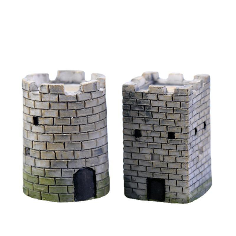 Tiểu cảnh mini ️ Mô hình chòi canh trang trí tiểu cảnh, sen đá, sân vườn, terrarium