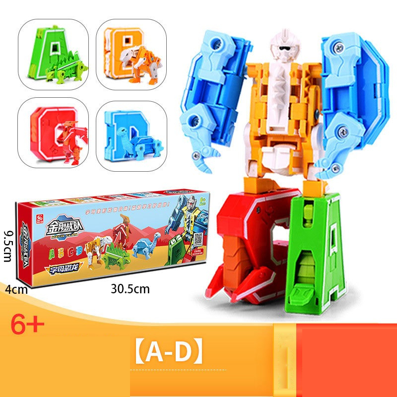 [Siêu sale] Bảng Chữ Cái Lắp Ghép Robot EASYTOYS Sáng Tạo Bộ 26 Chữ Cái Biến hình Robot