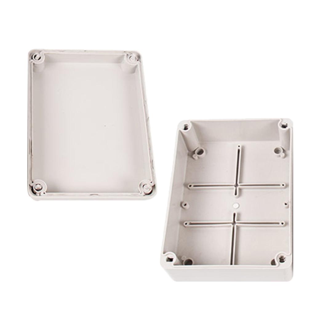 IP66 Plastic ABS Junction Box - Electrical Box for Indoor Uses - Industrial Box in Light Grey Finish with Solid Door Construction Conduit and Fittings