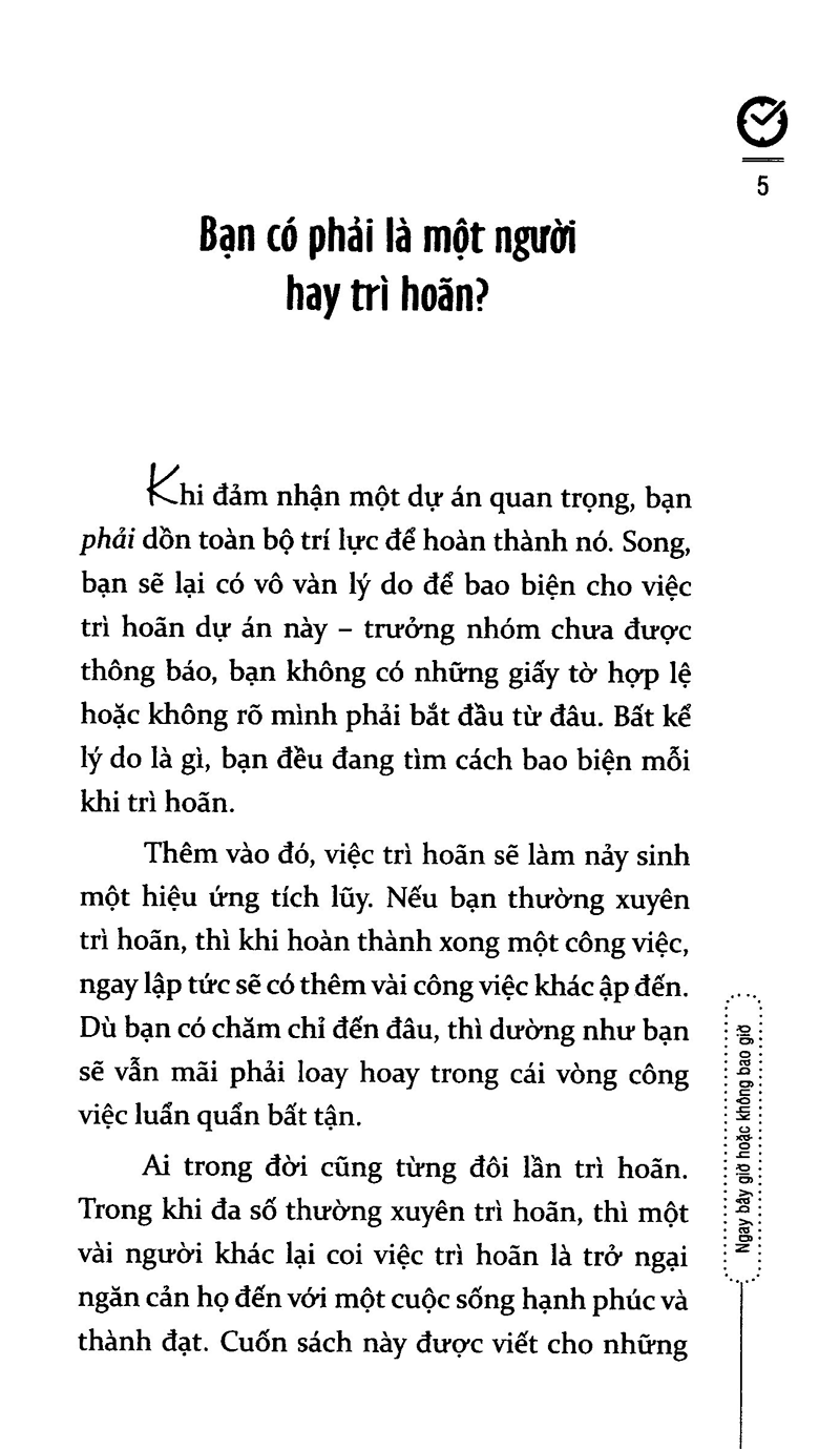 Hình ảnh Ngay Bây Giờ Hoặc Không Bao Giờ (Cuốn sách giúp bạn khám phá ra hàng loạt ý tưởng giúp bản thân vượt qua sự trì hoãn hằng ngày) - Tặng Sổ Tay Giá Trị (Khổ A6 Dày 200 Trang)