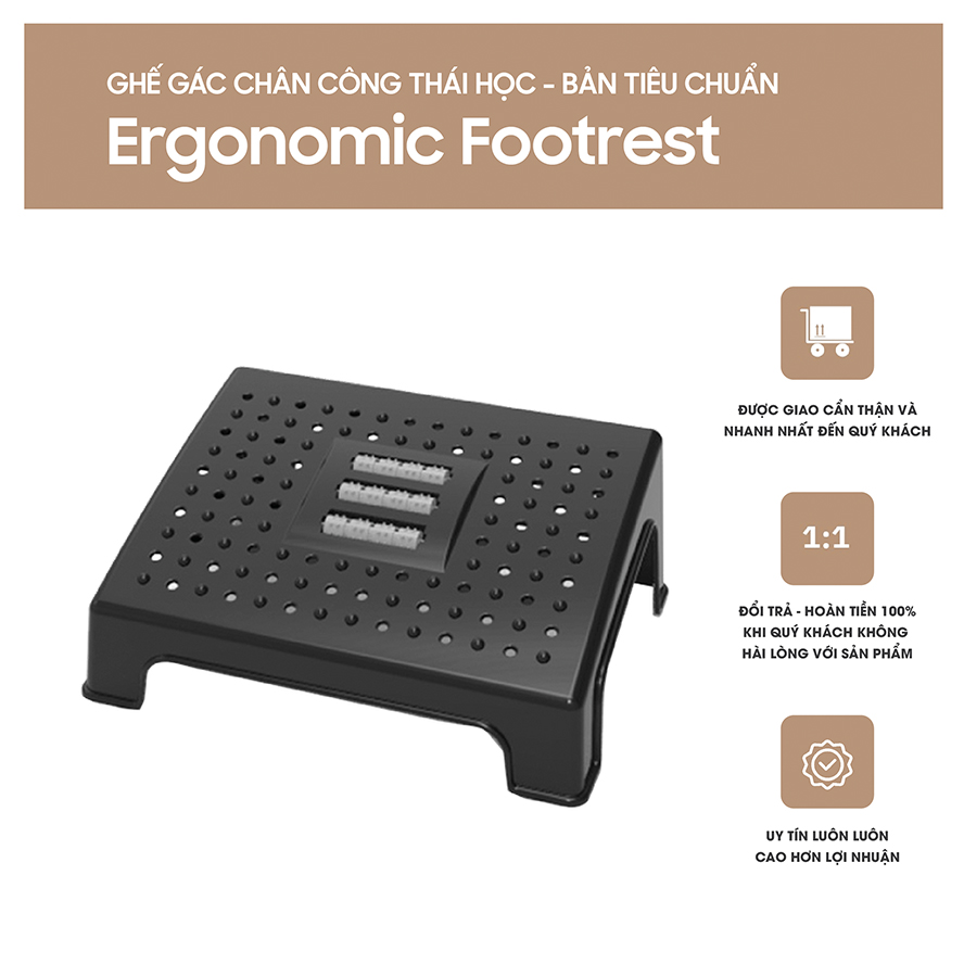 Ghế Gác Chân Công Thái Học Ergonomic Footrest, Ghế Kê Chân Ghế Gác Chân Văn Phòng