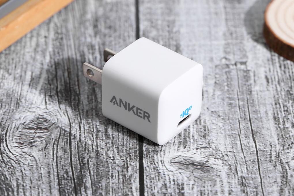 Adapter Sạc Type C PD 20W Anker PowerPort III Nano A2633 Trắng - Hàng chính hãng