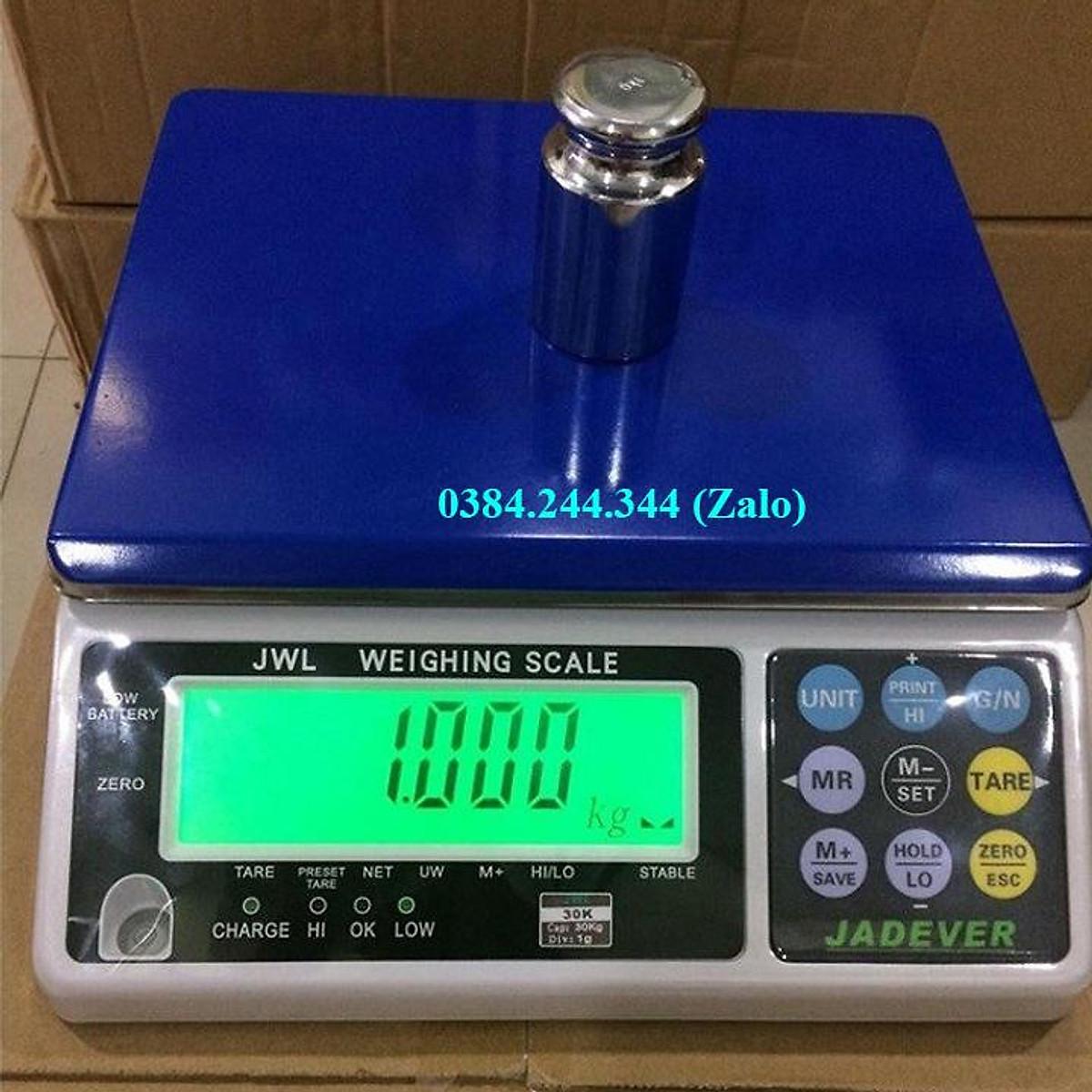 Cân điện tử thông dụng Jadever JWL, Mức cân 15kg, độ chia 0.5g