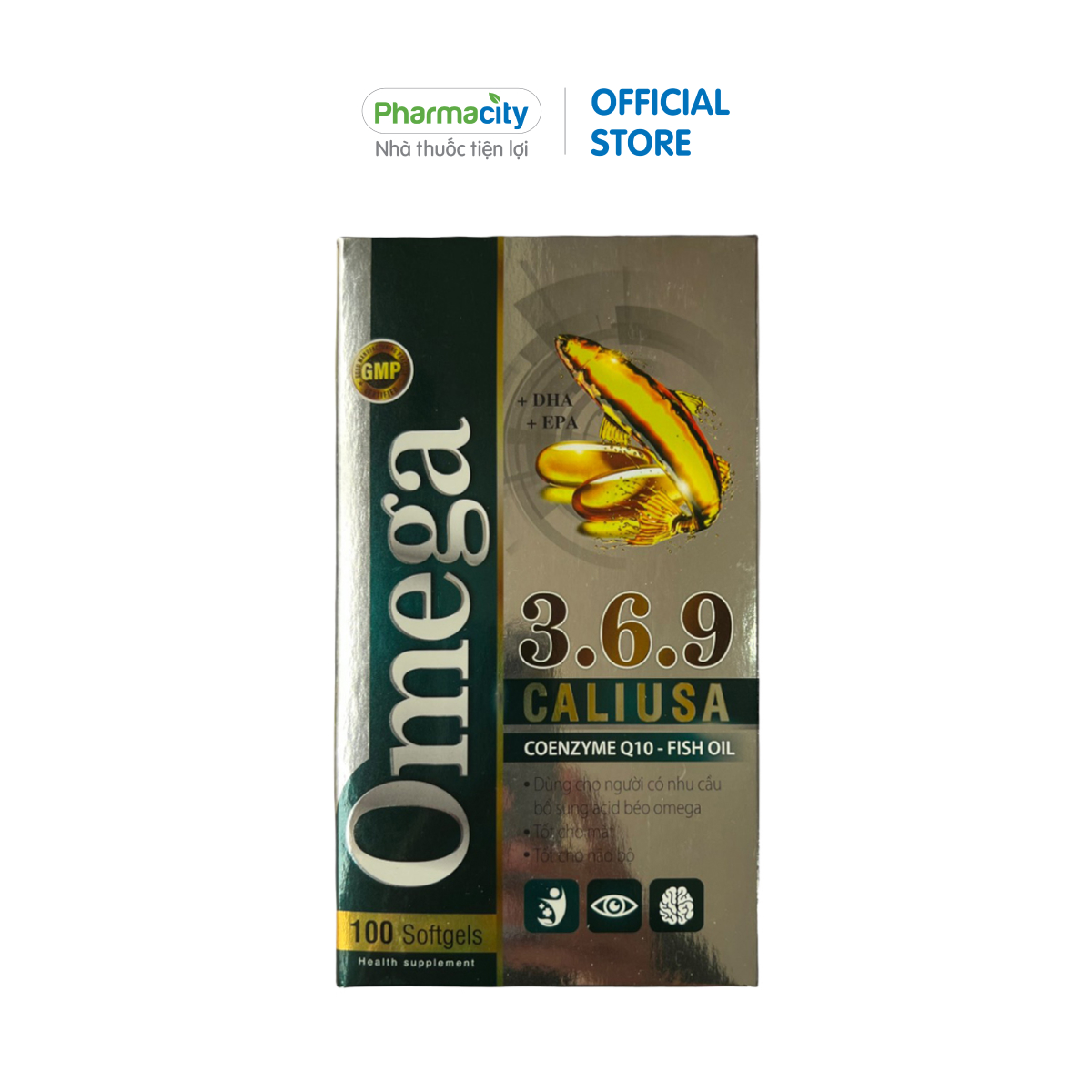 Dầu cá bổ sung DHA, EPA Omega 3.6.9 Cali USA Co-Enzym Q10 hỗ trợ mắt và não bộ (Hộp 100 viên)