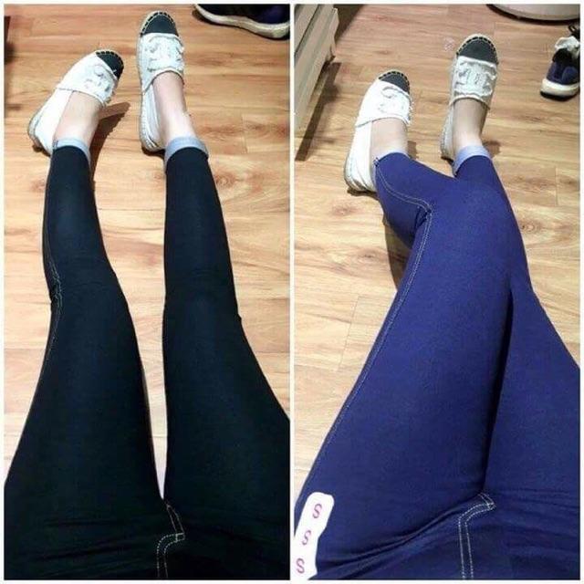 Quần Legging Giả Jean - Ảnh Thật