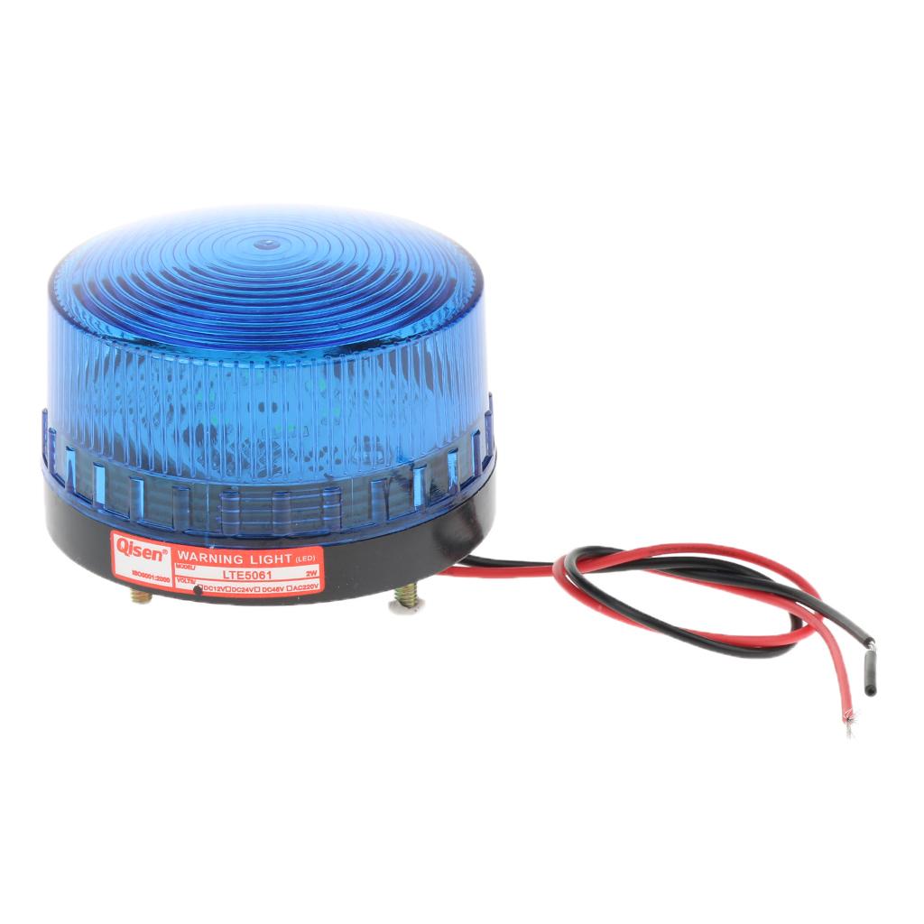 Blue LED Emergency Warning Strobe Light Lamp Flashing Beacon DC12V