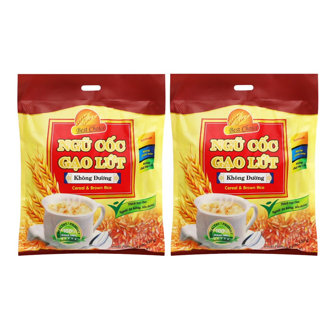 Combo 2 Bịch Ngũ Cốc Gạo Lứt không đường ăn kiêng Best Choice