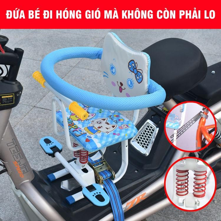 Ghế Gàn Có Đệm Và Dây Gài Ngồi Trước Xe Máy Hoặc Xe Điện Dành Cho Bé