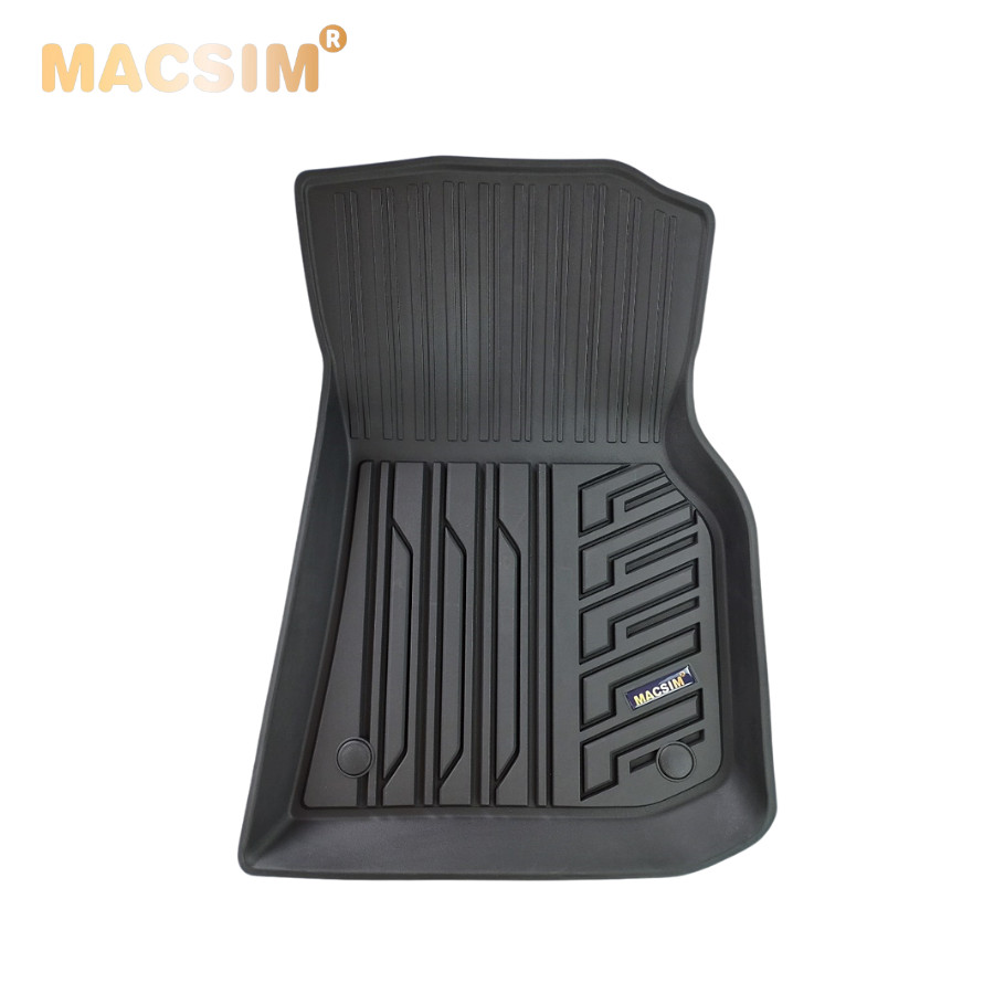 Thảm lót sàn xe ô tô BMW X3 2018+ Nhãn hiệu Macsim chất liệu nhựa TPE đúc khuôn cao cấp - màu đen