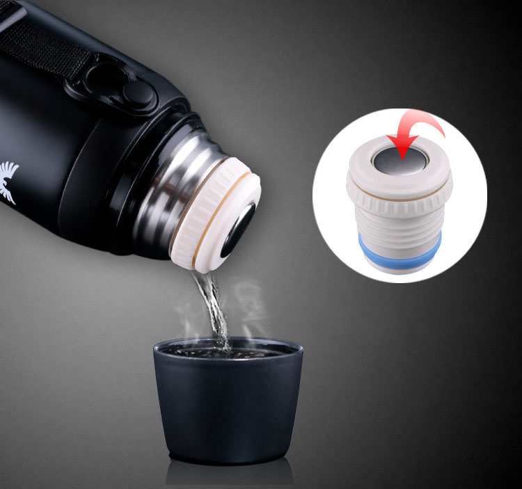HOT Bình Giữ Nhiệt 1000ml Cỡ Lớn Chất Liệu Inox 304 Có Nắp Làm Cốc - Ly Bình Giữ Nhiệt Dáng Quân Đội 5151