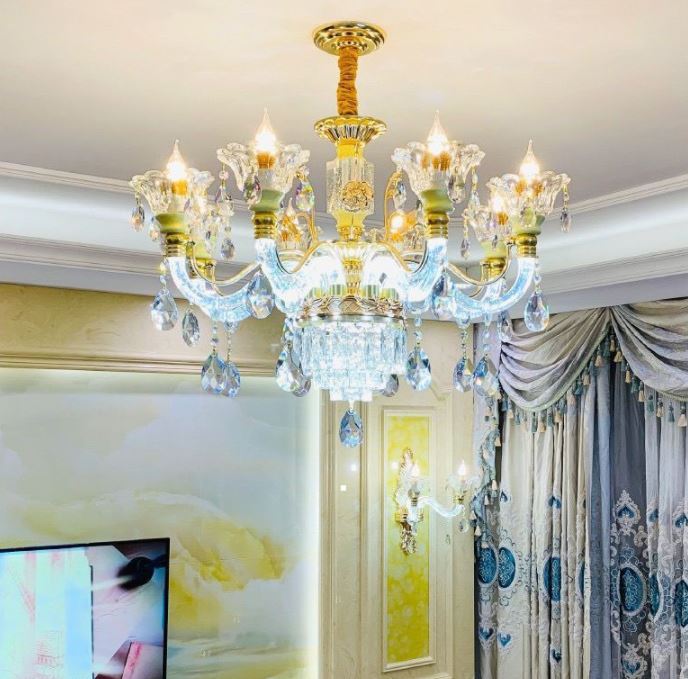 Đèn chùm CAPOS kiểu dáng hiện đại loại 8 tay trang trí nhà cửa sang trọng - kèm bóng LED chuyên dụng.