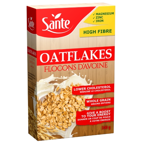 Yến mạch nguyên hạt Sante (Oat Flakes) 500g DATE 2023