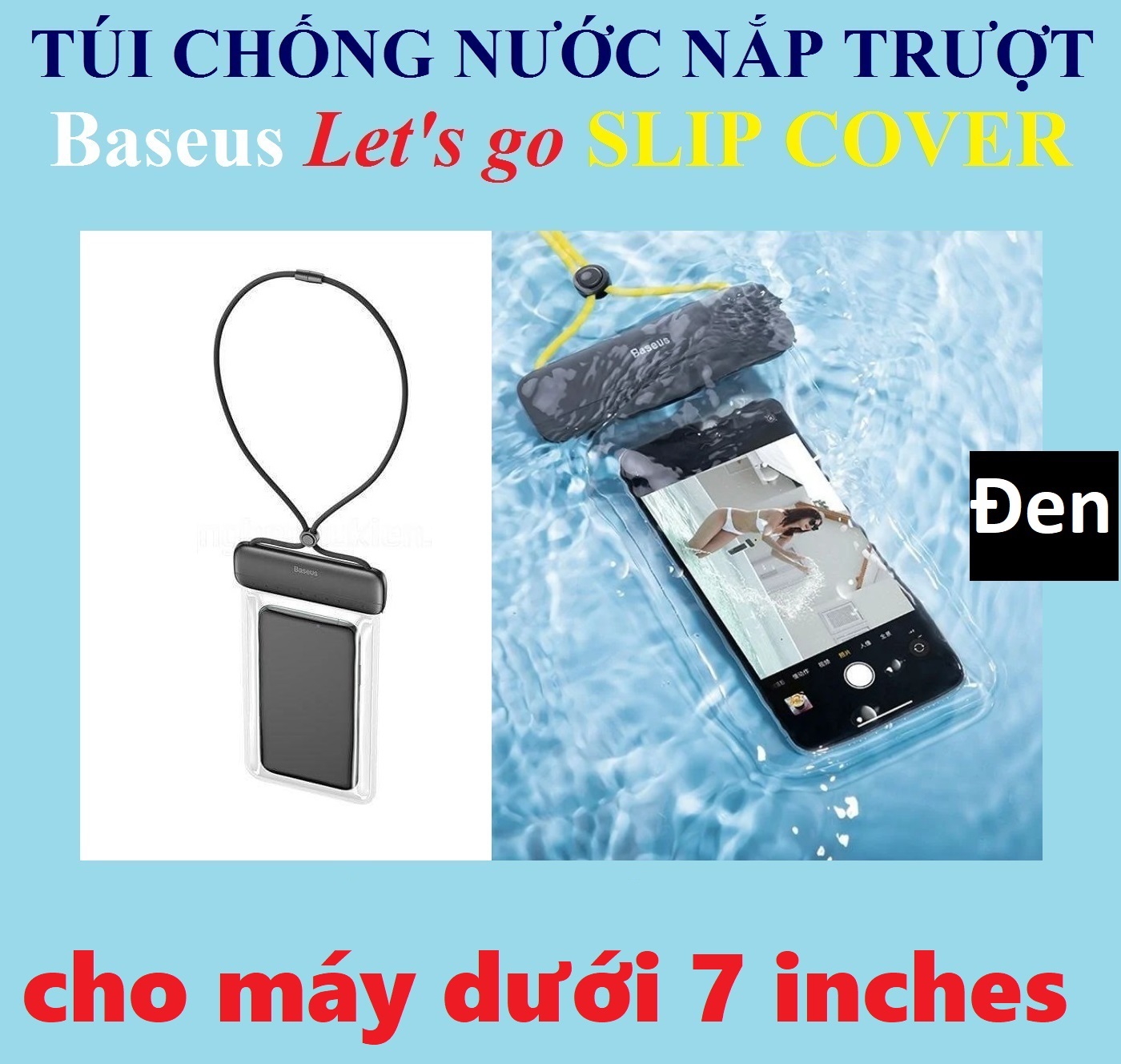Túi chống nước cho điện thoại dạng nắp trượt Baseus Slip Cover - Hàng chính hãng